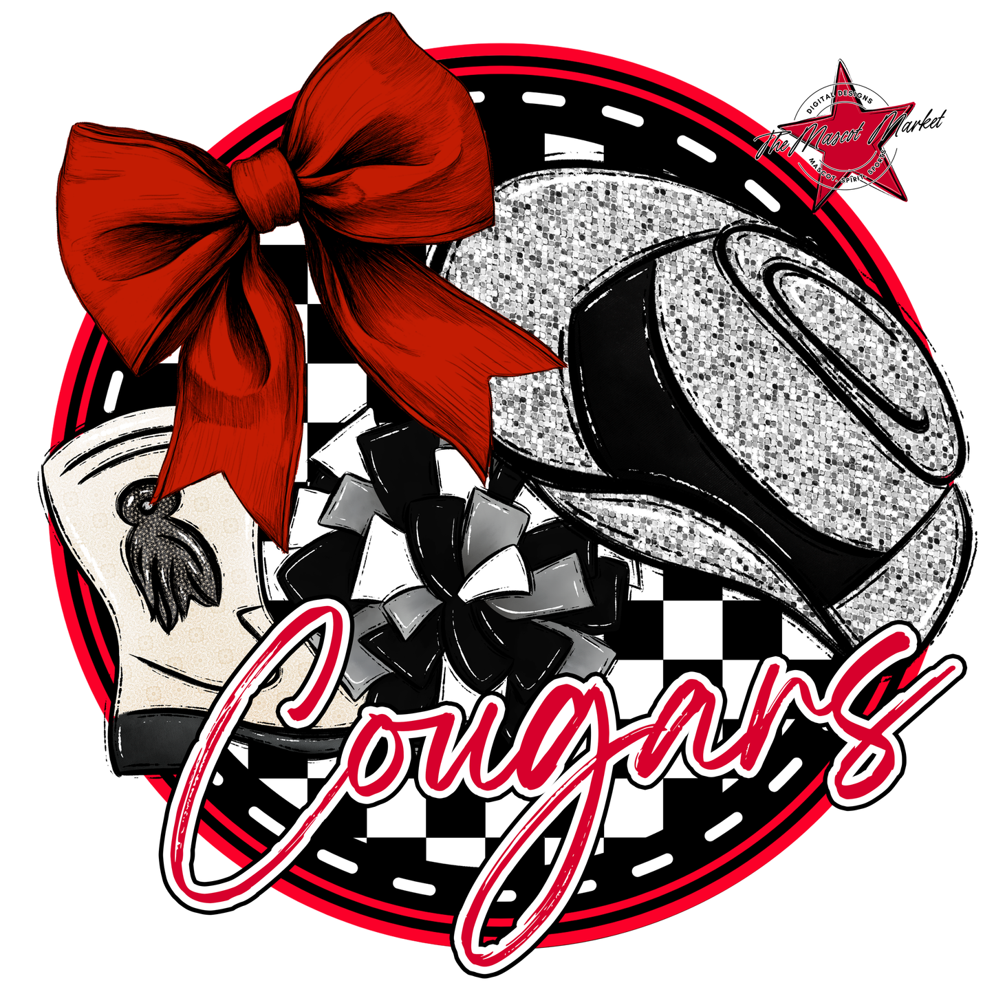 Cougars Circle Drillteam Design-Red