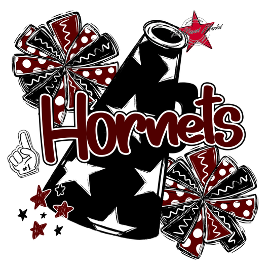 Hornets Alpha Megaphone Design-Maroon