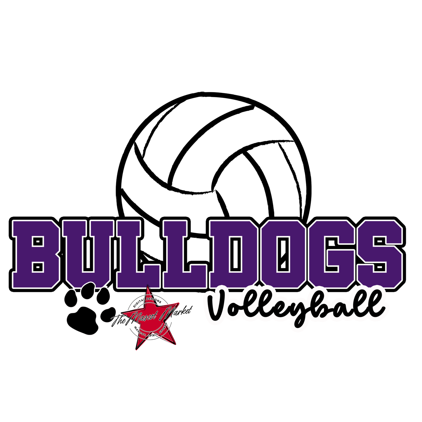 Bulldogs Varsity Volleyball-Purple