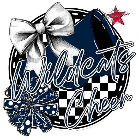 Wildcats Circle Cheer Design-Navy
