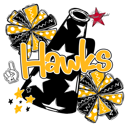 Hawks Alpha Megaphone Design-Yellow
