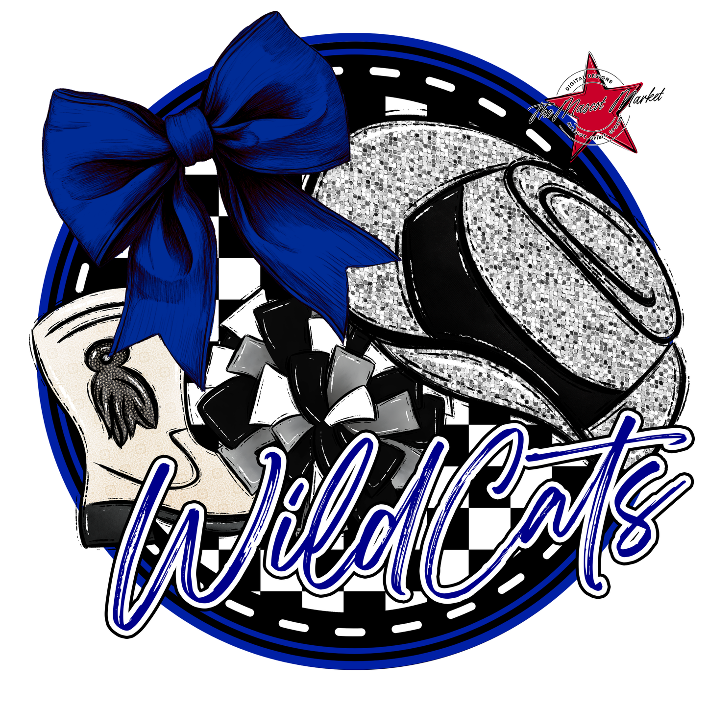Wildcats Circle Drillteam Design-Blue