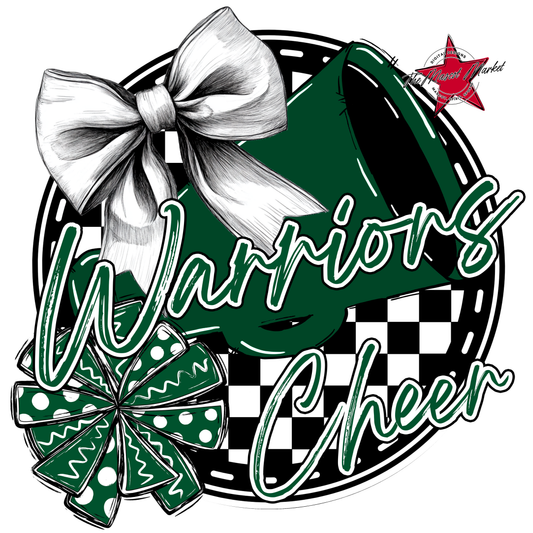 Warriors Circle Cheer Design-Green