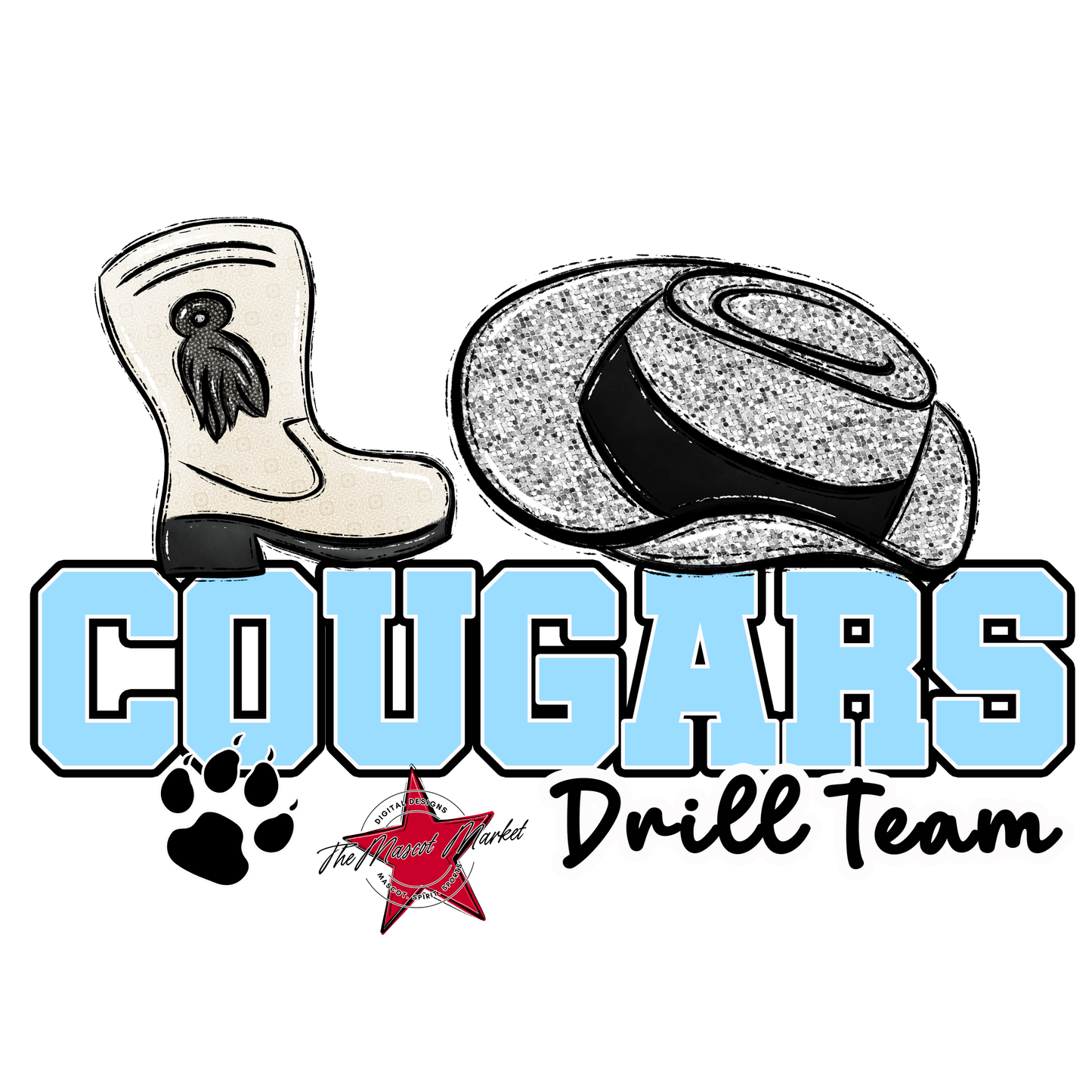 Cougars Varsity Drillteam-Columbia Blue