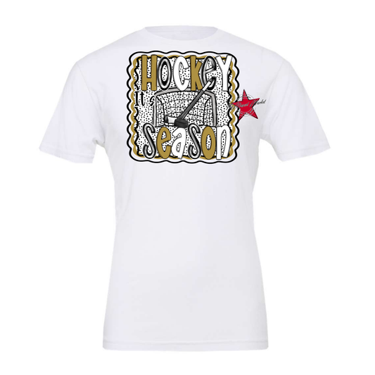 It's Hockey Season Dot Design-Gold