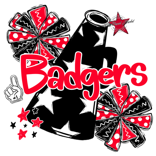 Badgers Alpha Cheer Megaphone-Red