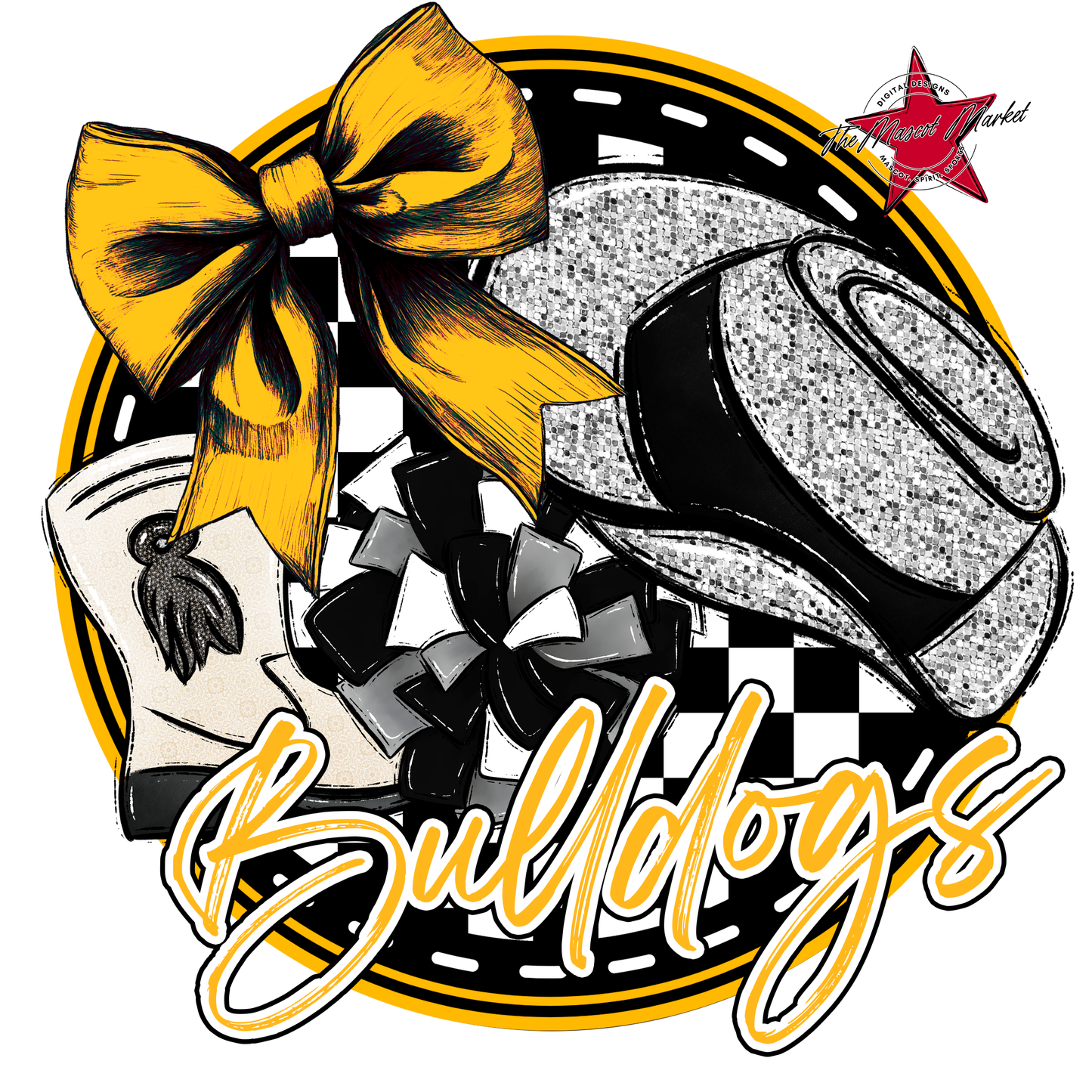Bulldogs Circle Drillteam Design-Yellow