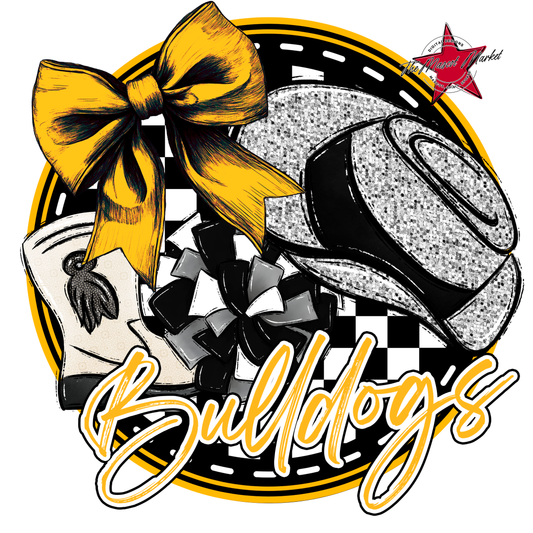 Bulldogs Circle Drillteam Design-Yellow