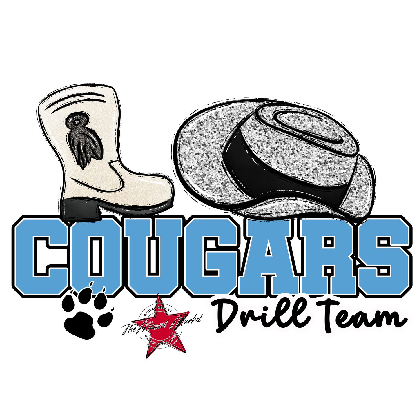 Cougars Varsity Drillteam-Carolina Blue