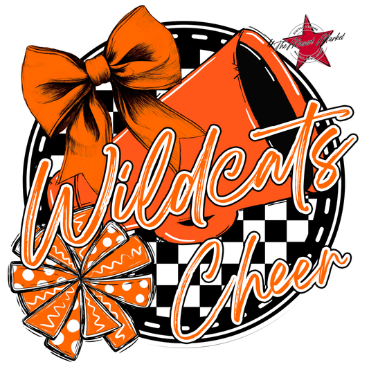 Wildcats Circle Cheer Design-Orange