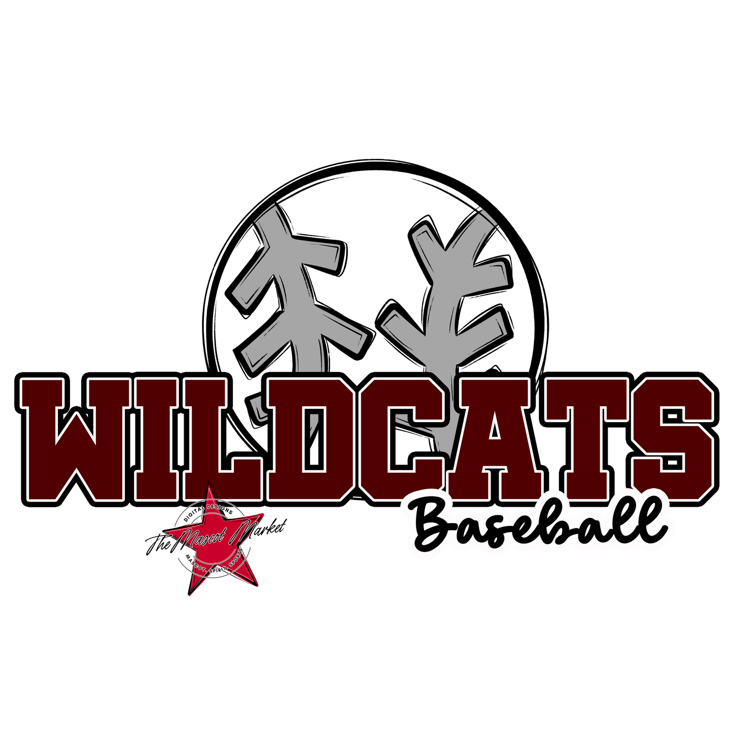 Wildcats Varsity Baseball-Maroon