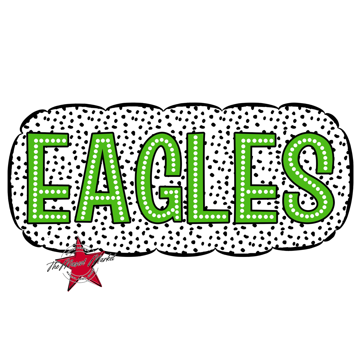 Eagles Cloud Dot Frame-Bright Green