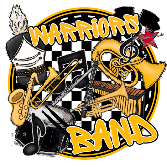 Warriors Circle Band Design-Yellow