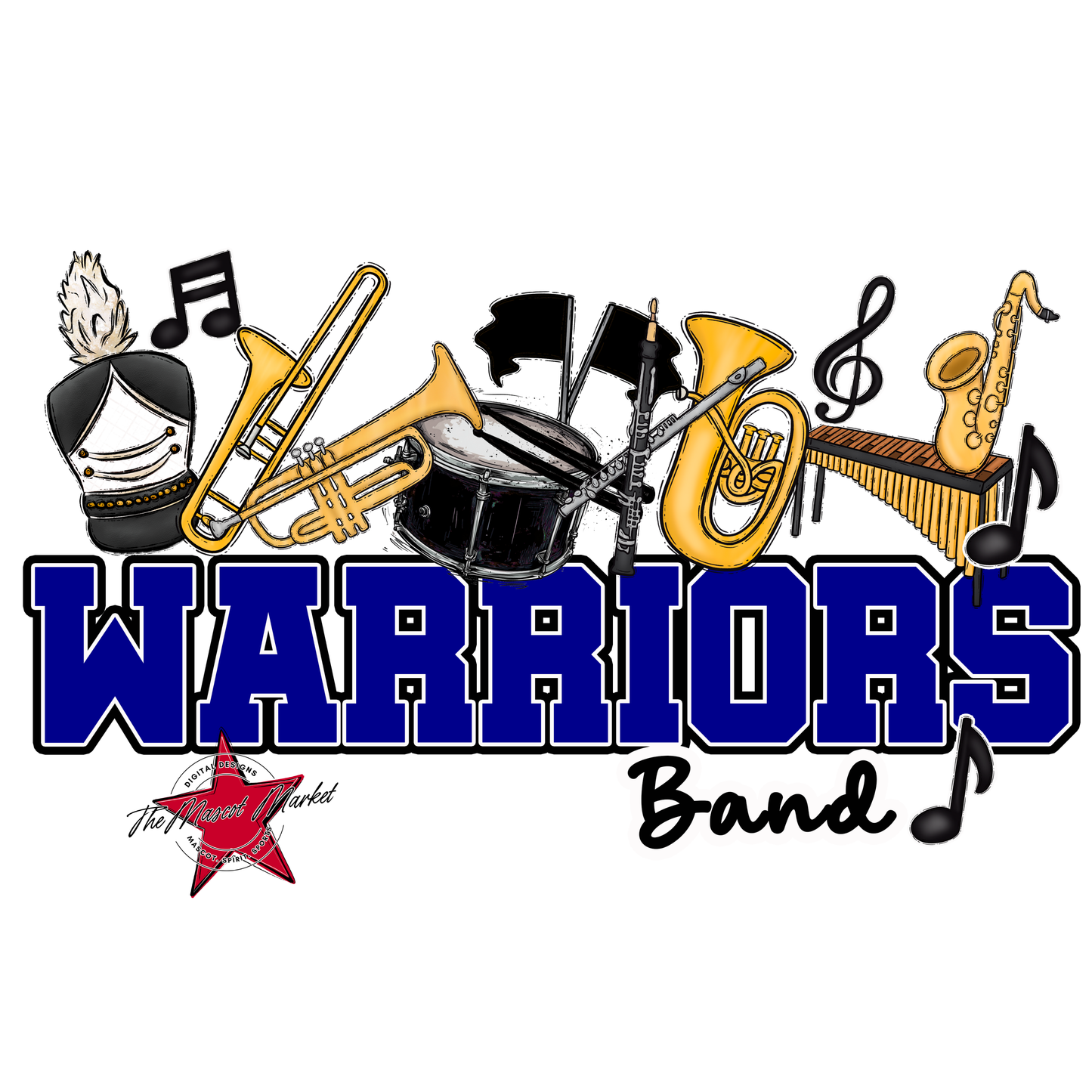 Warriors Varsity Band-Blue