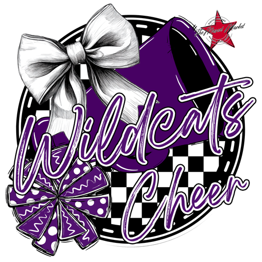 Wildcats Circle Cheer Design-Purple