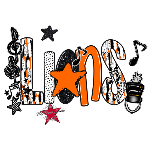 Lions Band Scrape-Orange