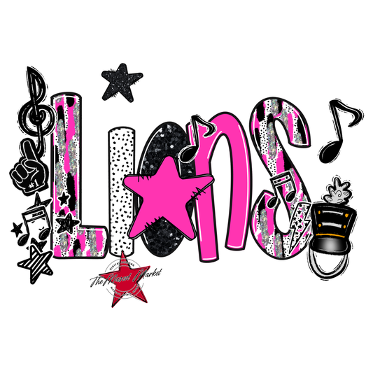 Lions Band Scrape-Pink