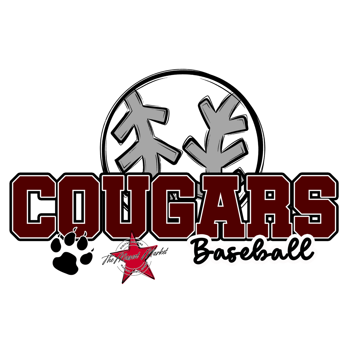 Cougars Varsity Baseball-Maroon