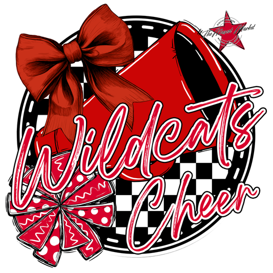 Wildcats Circle Cheer Design-Red
