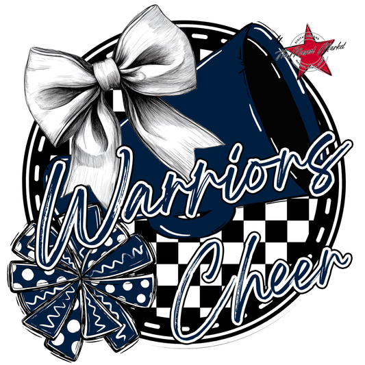 Warriors Circle Cheer Design-Navy