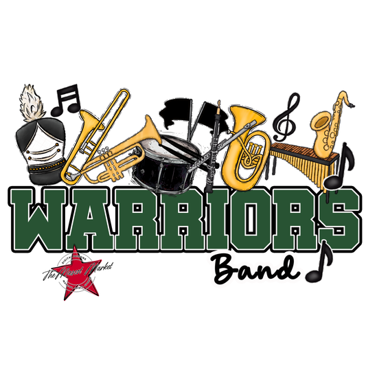 Warriors Varsity Band-Green