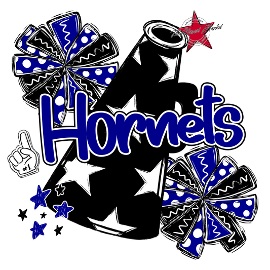Hornets Alpha Megaphone Design-Blue