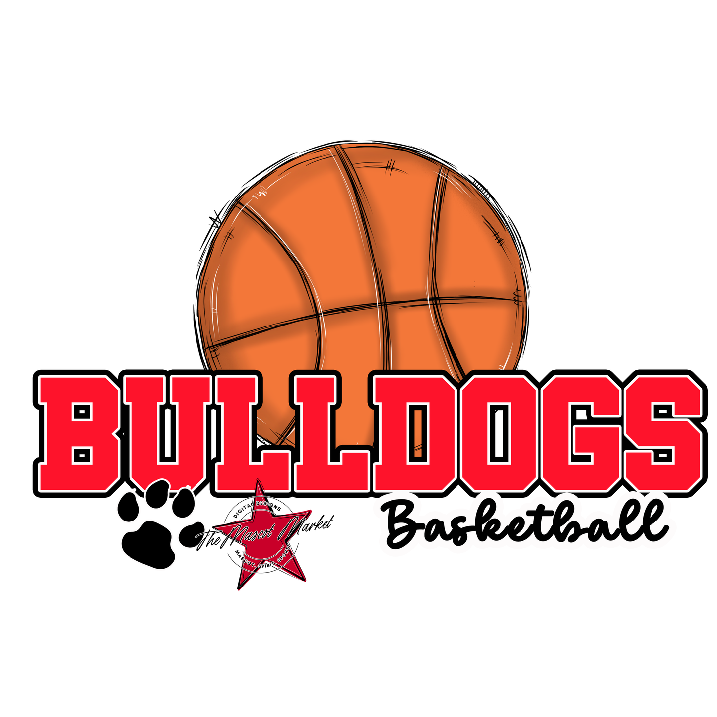 Bulldogs Varsity Basketball-Bright Red