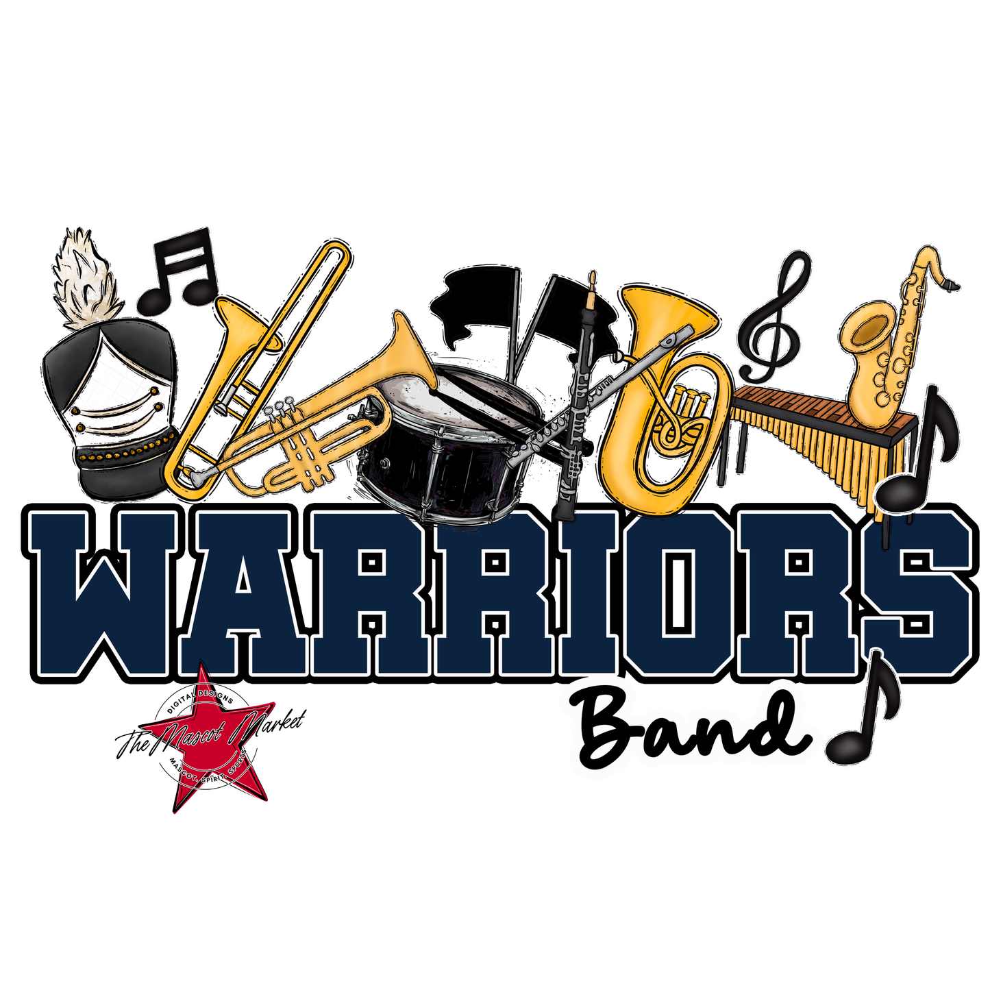 Warriors Varsity Band-Navy