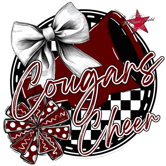 Cougars Circle Cheer Design-Maroon