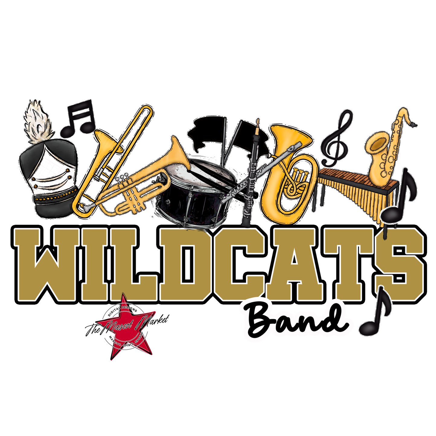 Wildcats Varsity Band-Gold