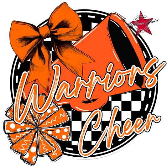 Warriors Circle Cheer Design-Orange