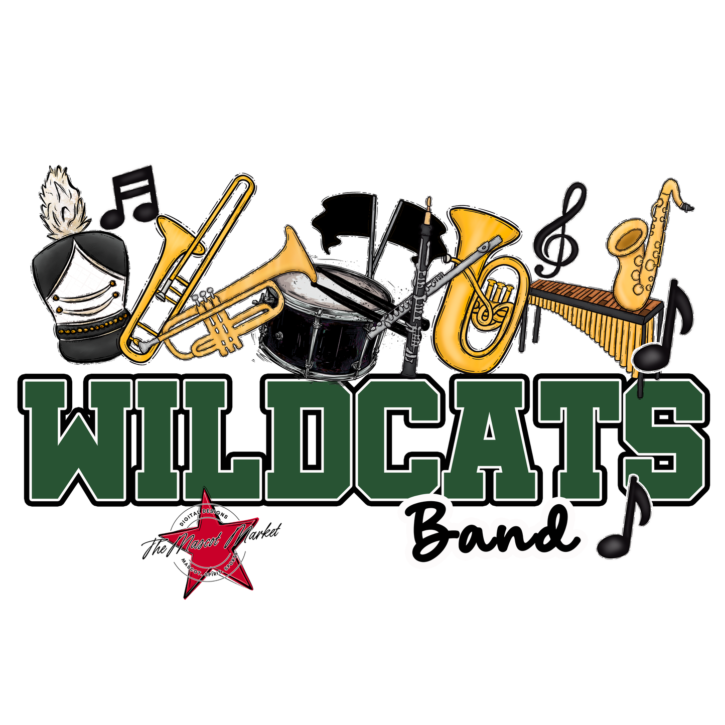 Wildcats Varsity Band-Green