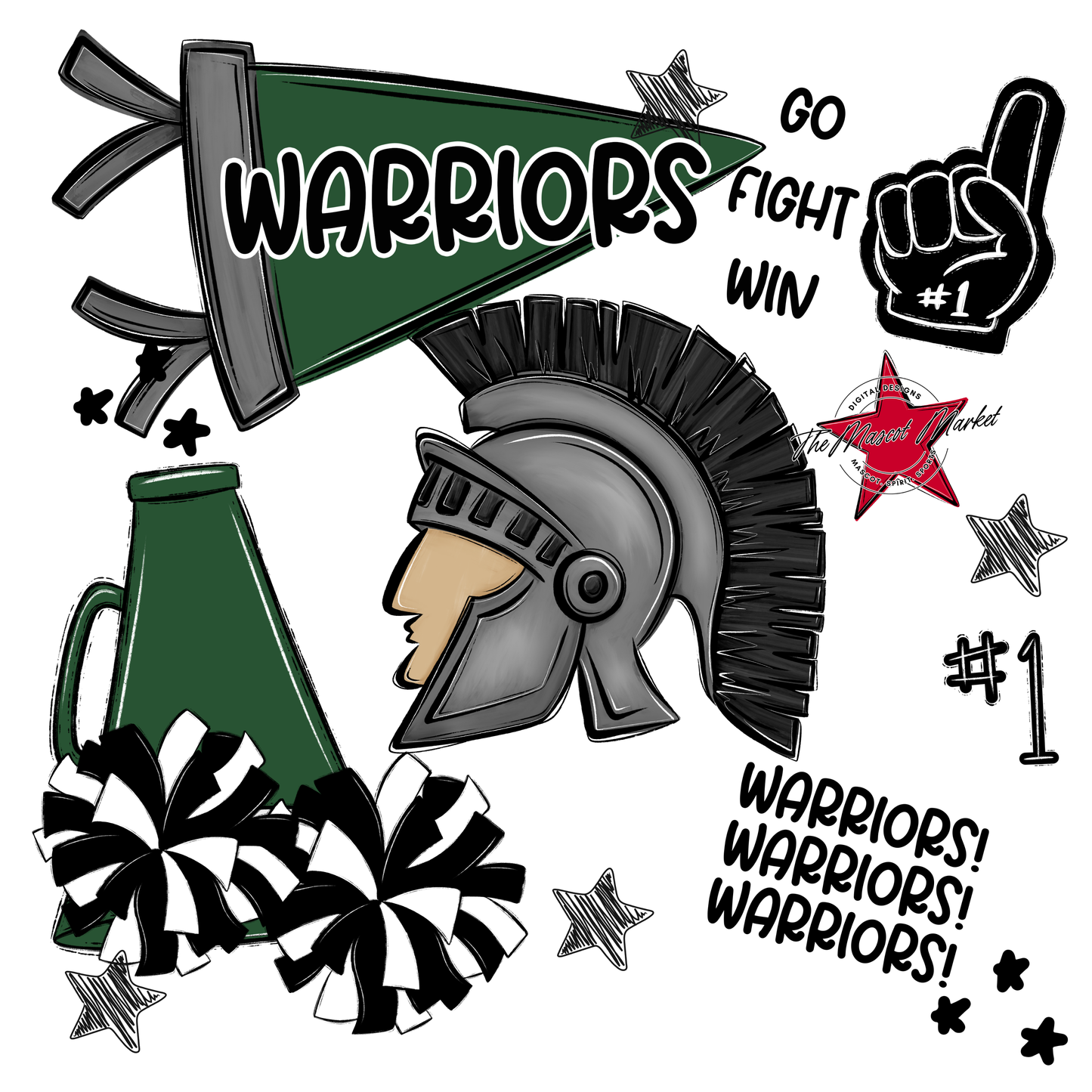 Warriors Spirit Design-Green