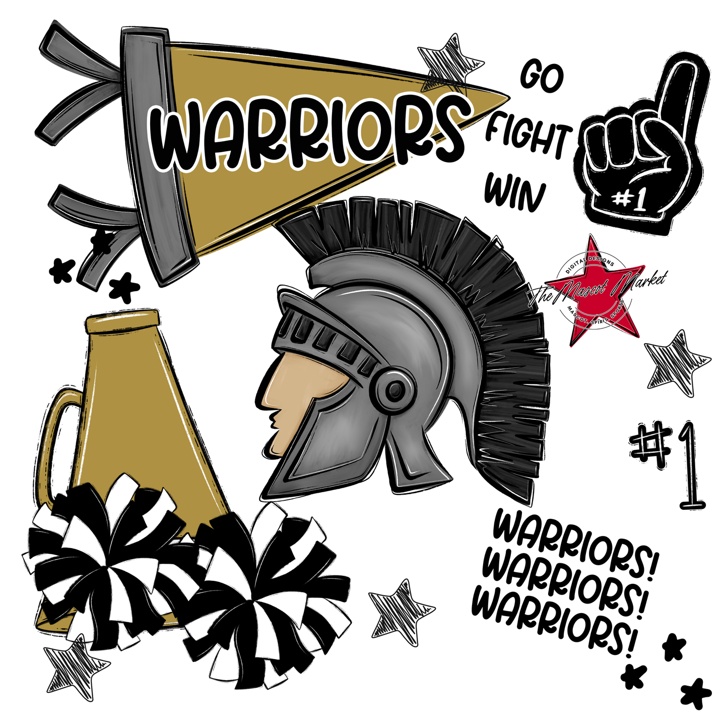 Warriors Spirit Design-Gold