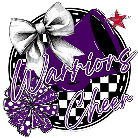 Warriors Circle Cheer Design-Purple