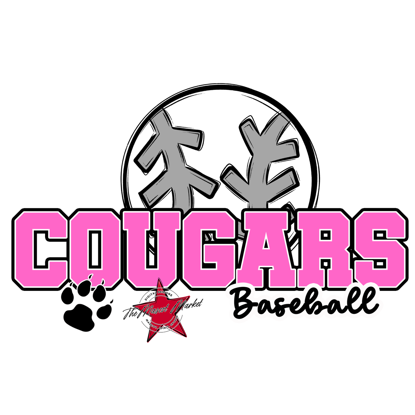 Cougars Varsity Baseball-Baby Pink