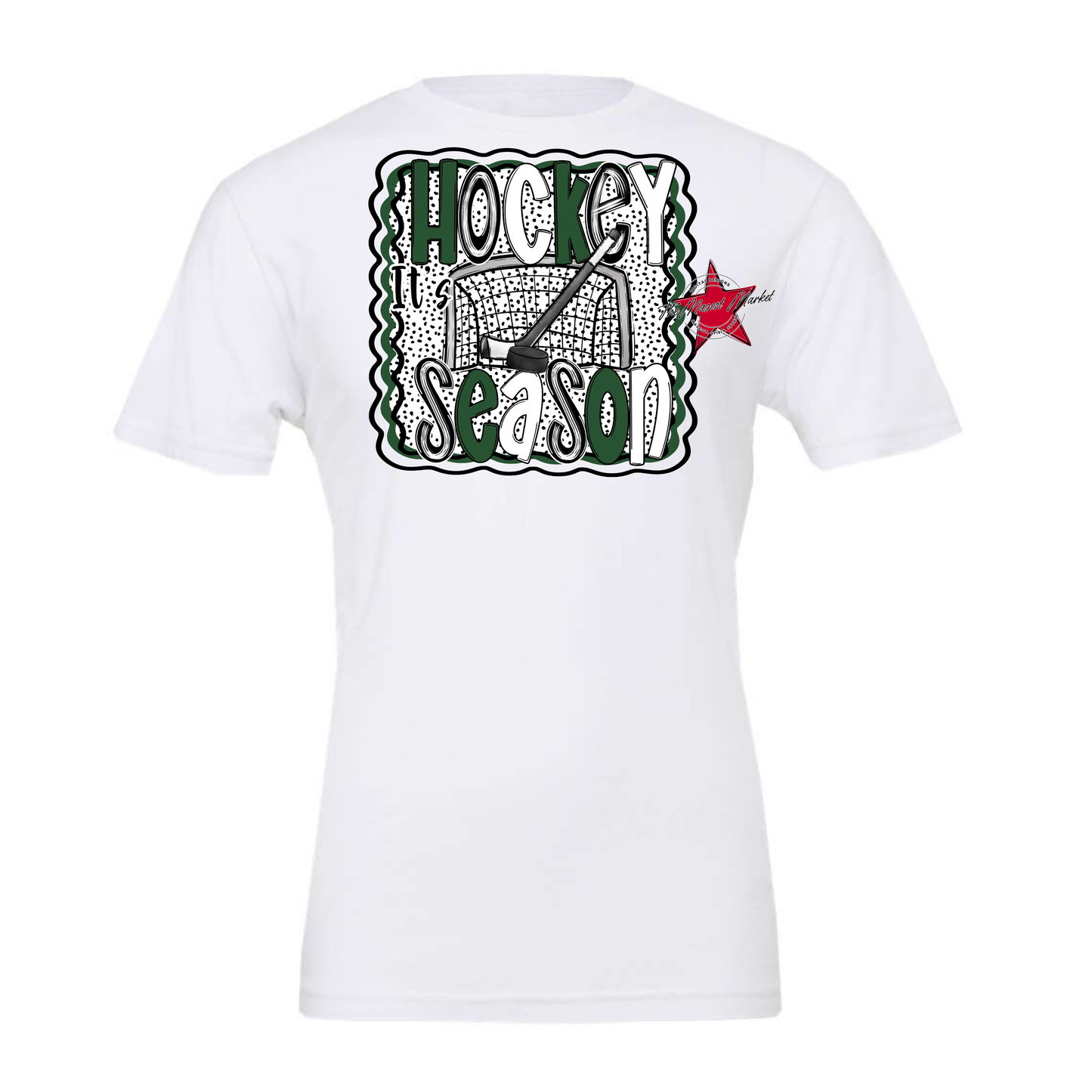 It's Hockey SeasonDot Design-Green
