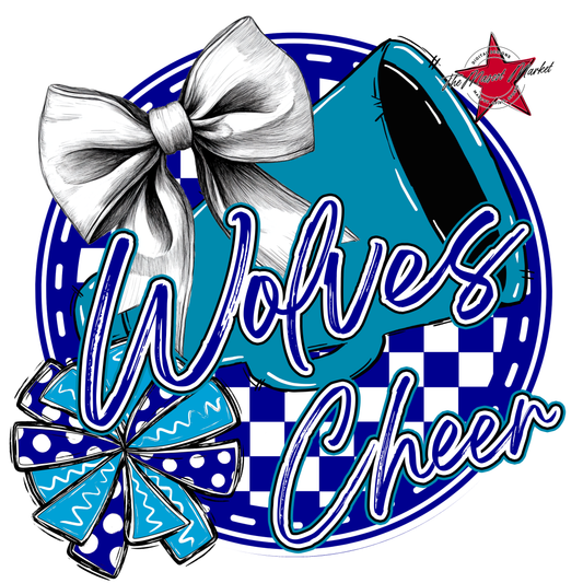 Wolves Circle Cheer Design-Blue-Carolina Blue