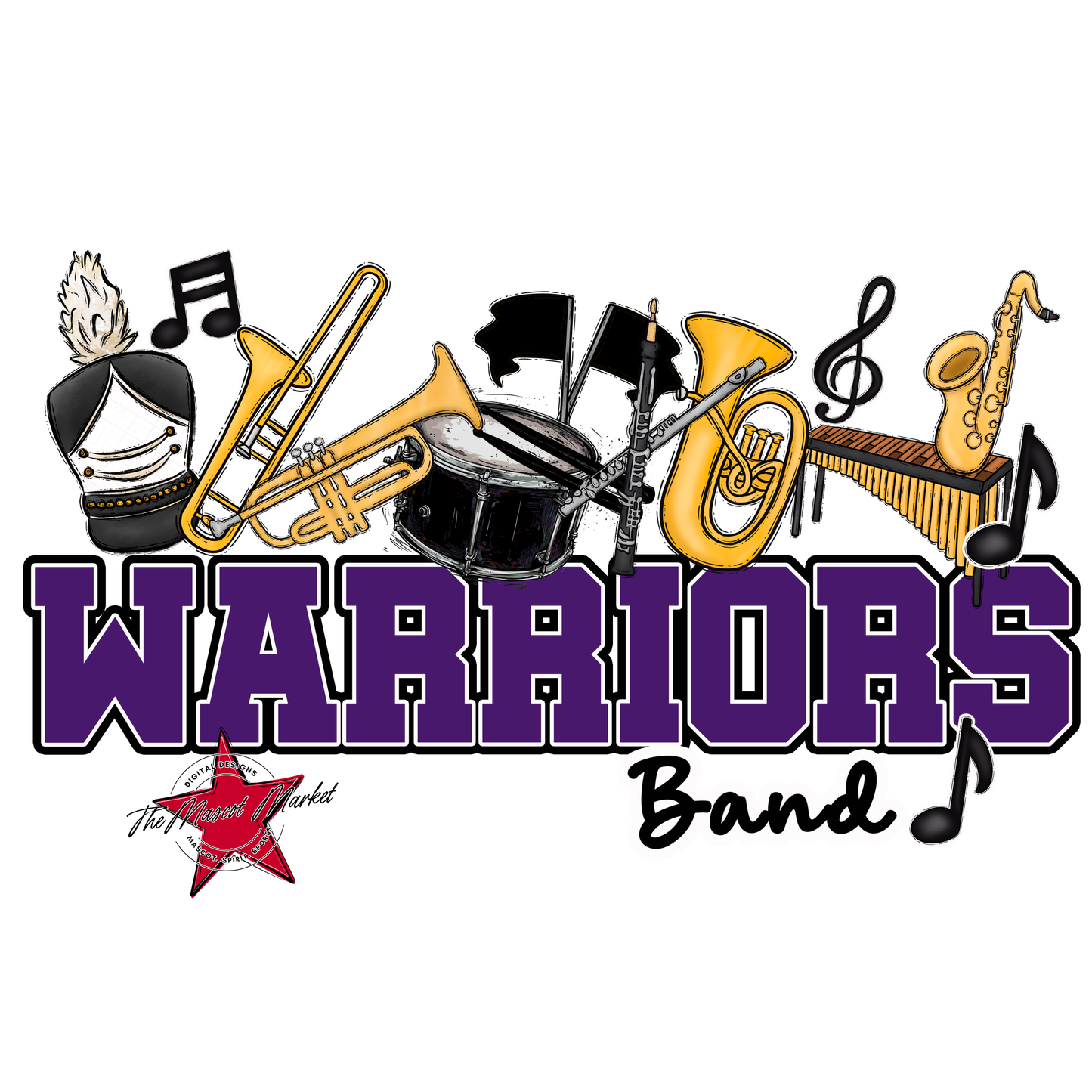 Warriors Varsity Band-Purple