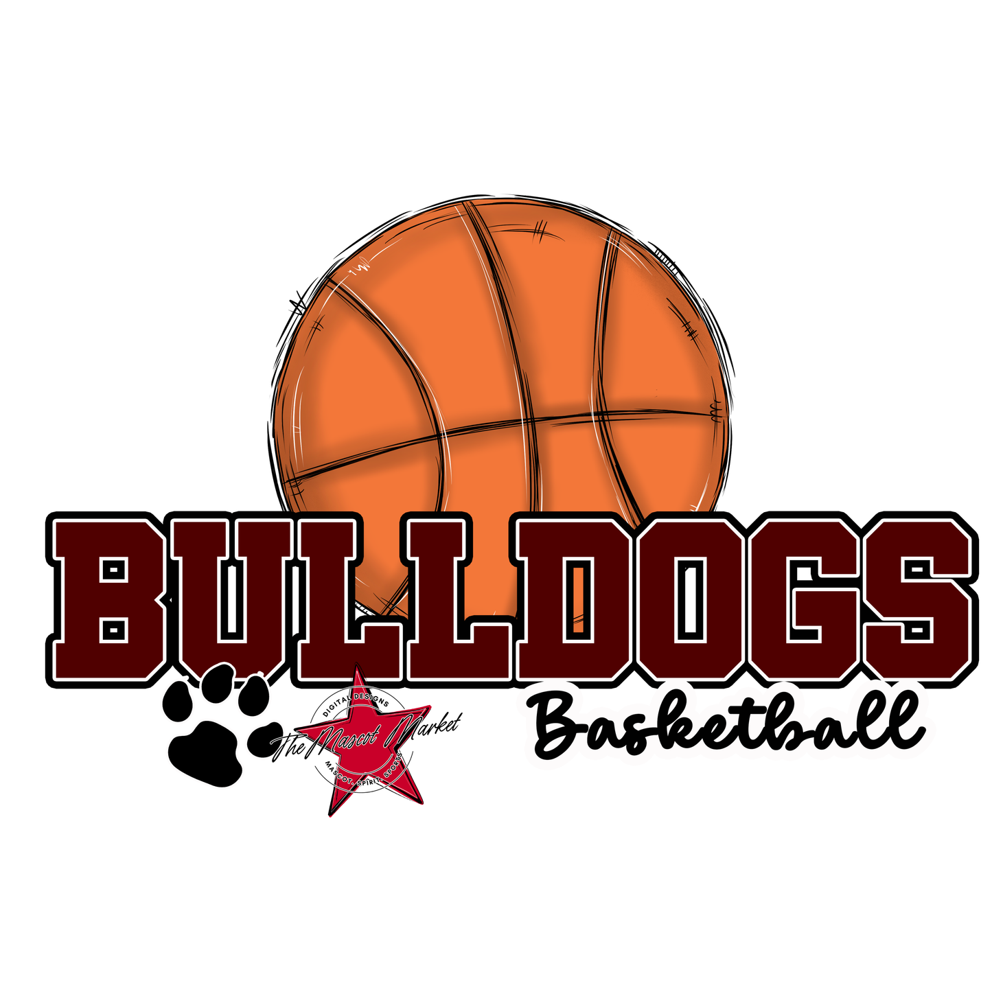 Bulldogs Varsity Basketball-Maroon