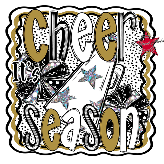 It's Cheer Season Dot Design-Gold