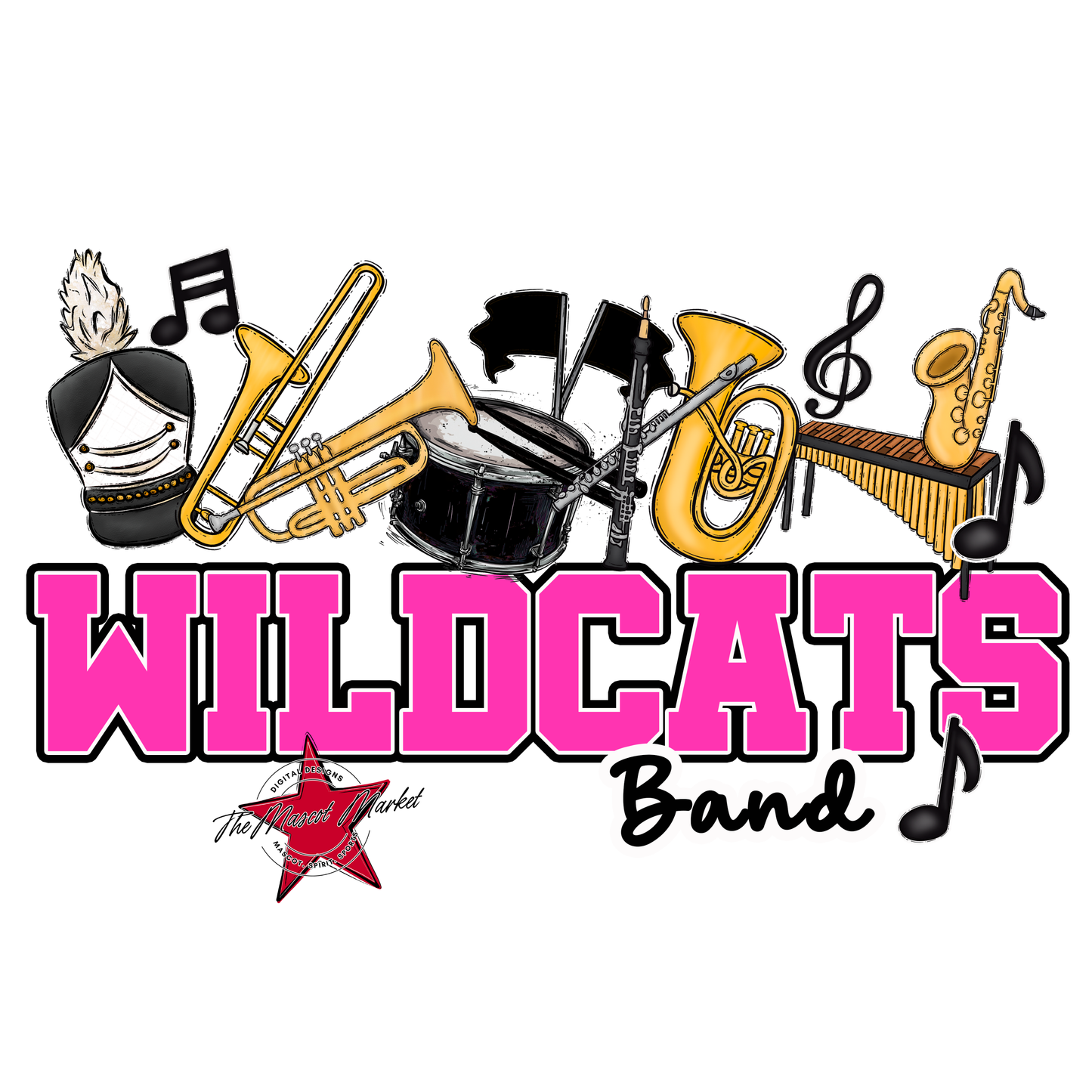 Wildcats Varsity Band-Pink