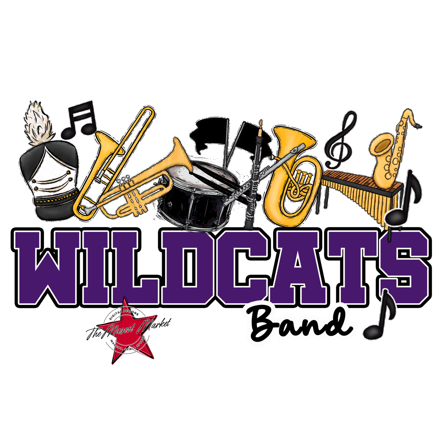Wildcats Varsity Band-Purple