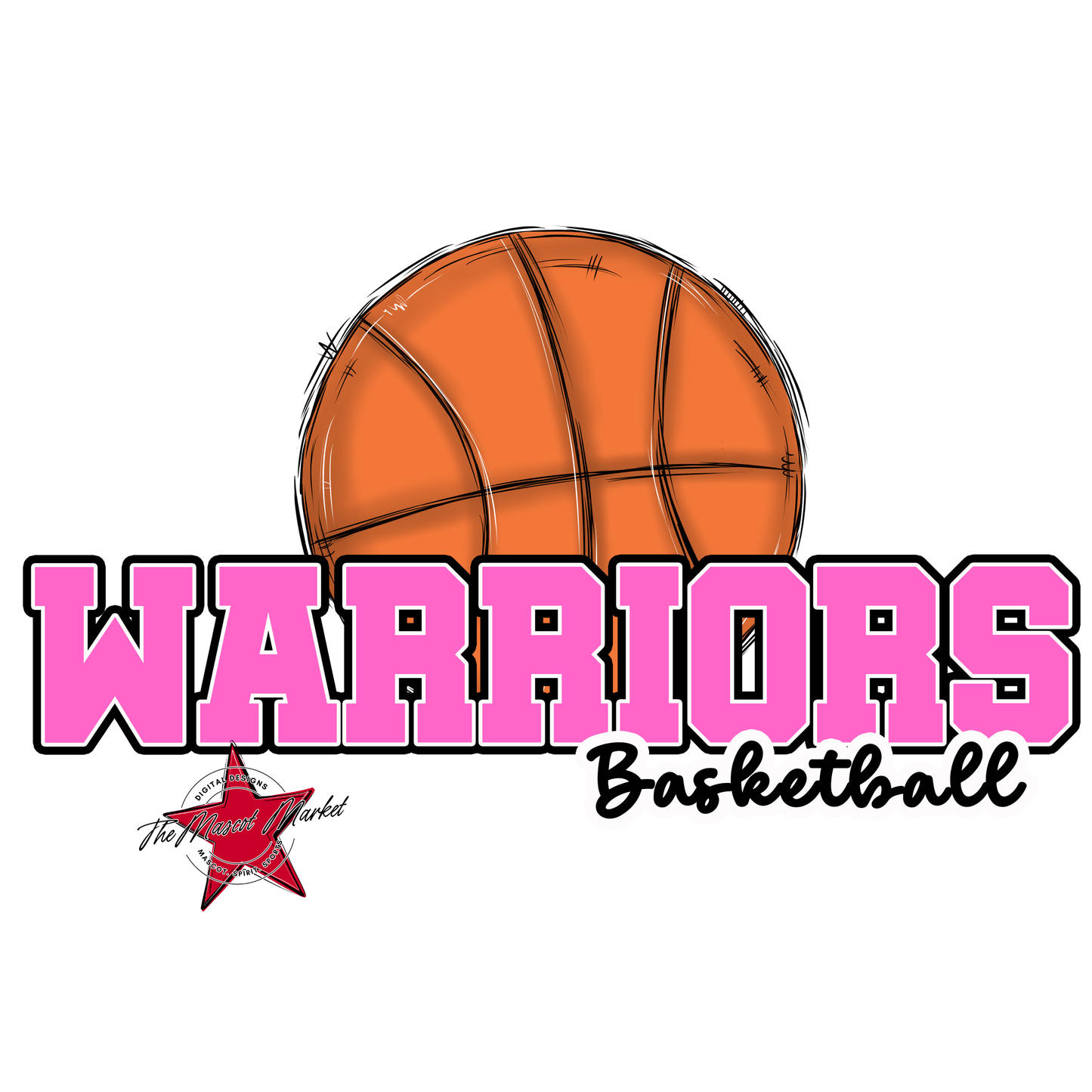 Warriors Varsity Basketball-Baby Pink