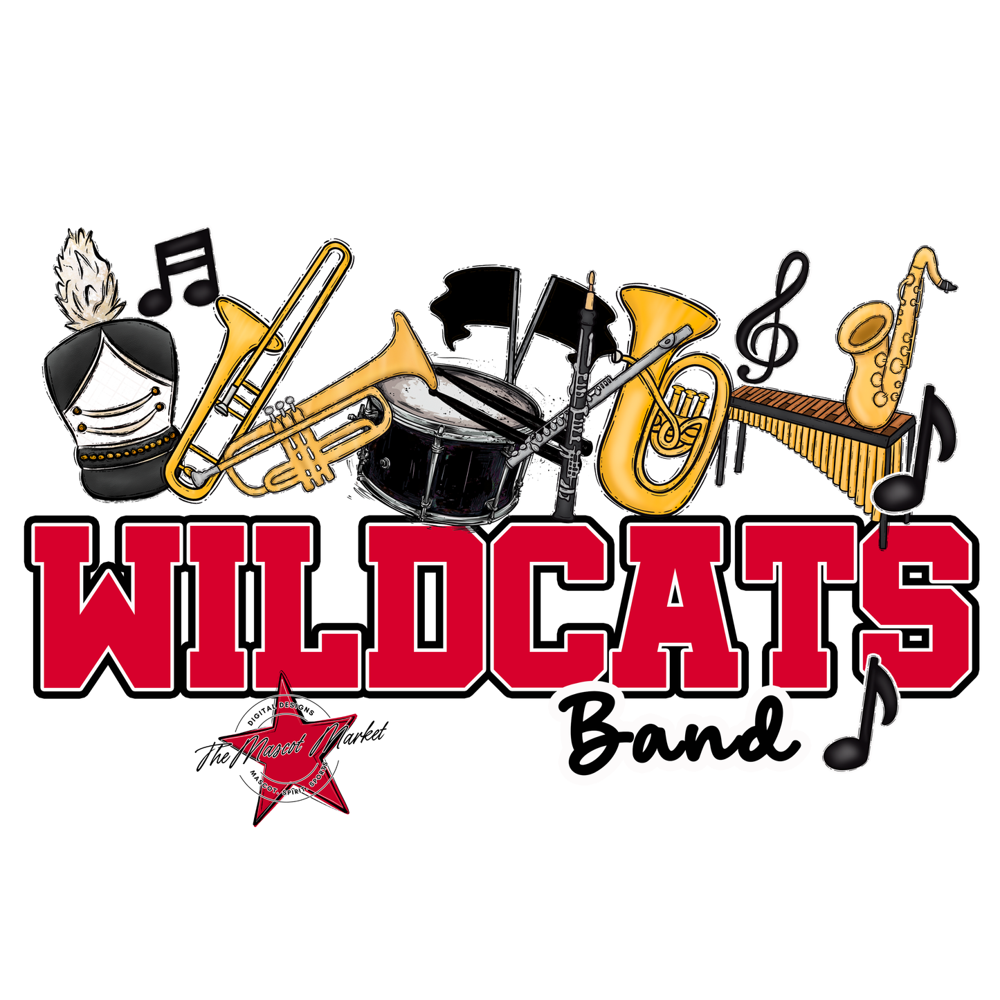 Wildcats Varsity Band-Red