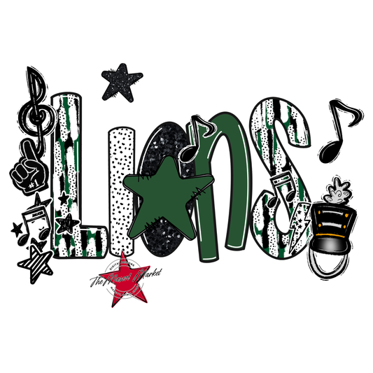 Lions Band Scrape-Green