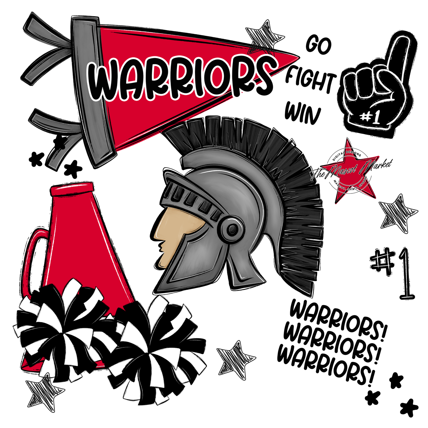 Warriors Spirit Design-Red
