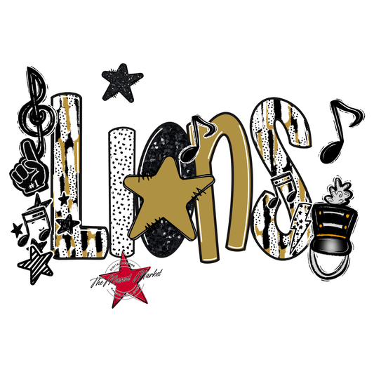 Lions Band Scrape-Gold