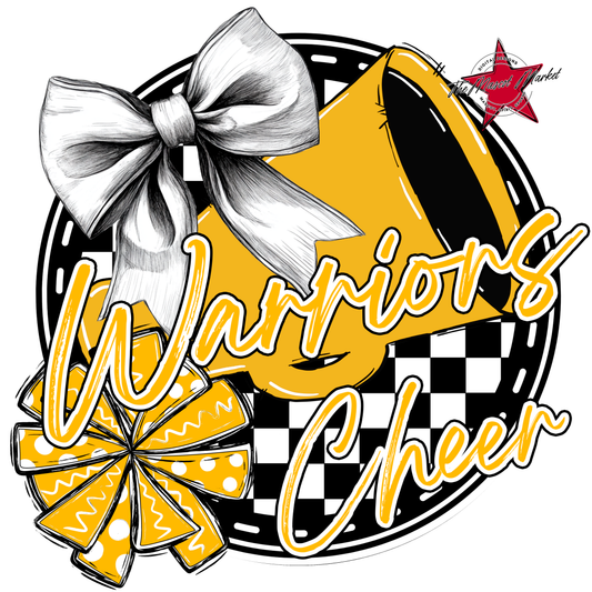 Warriors Circle Cheer Design-Yellow