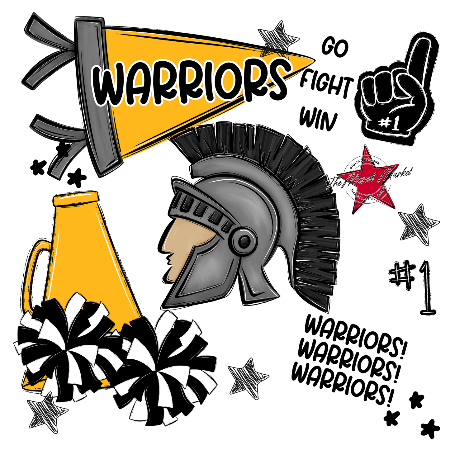 Warriors Spirit Design-Yellow